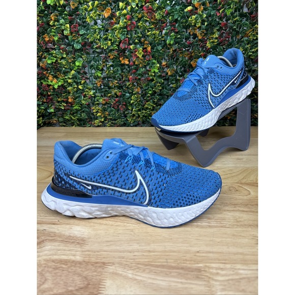 Nike React Infinity Run Flyknit 3 Running Shoes DH5392-400 Blue Men's 11 WORN - Picture 1 of 9